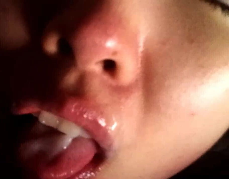 shaved chinese girl in uni fucked and swallows