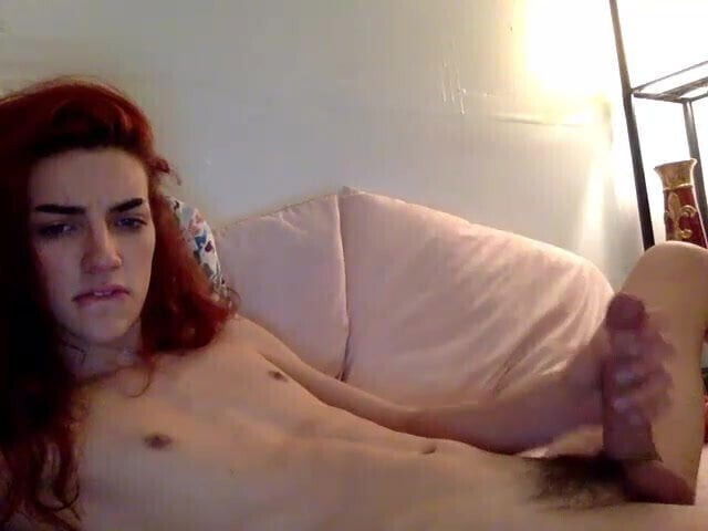 Nearly passable shemale cums