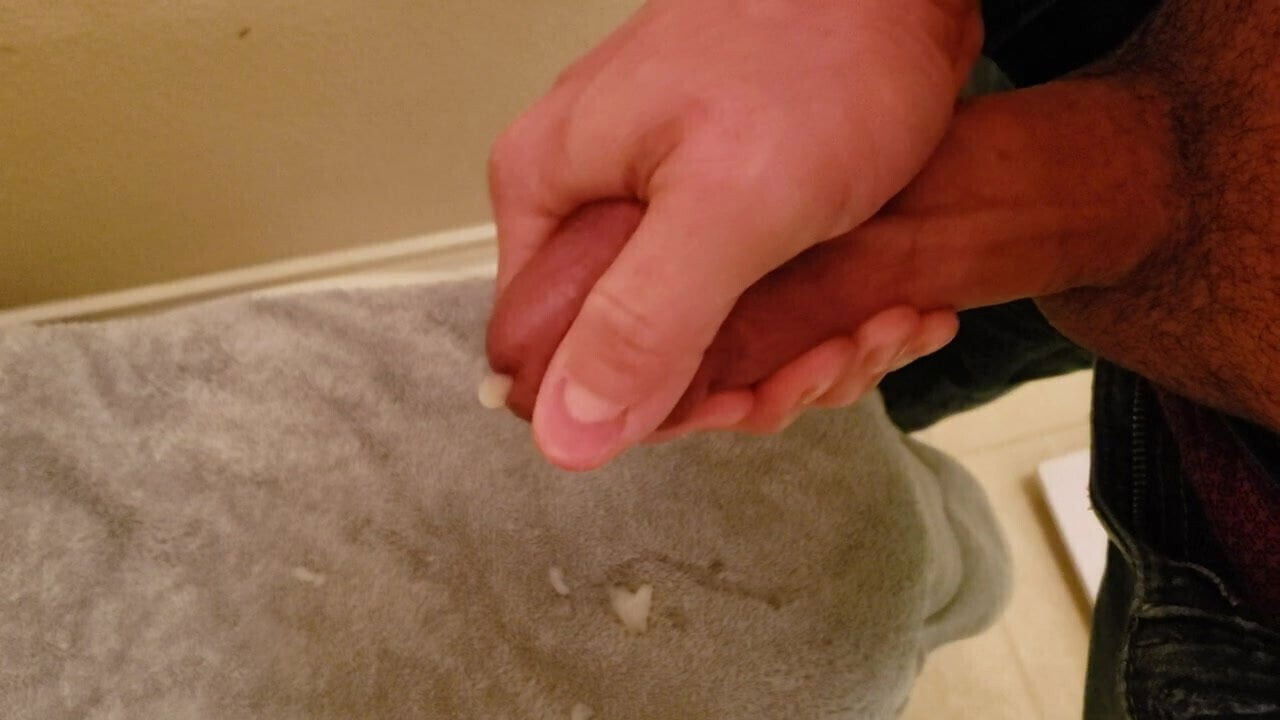 Jerk Off and Cum in Restroom