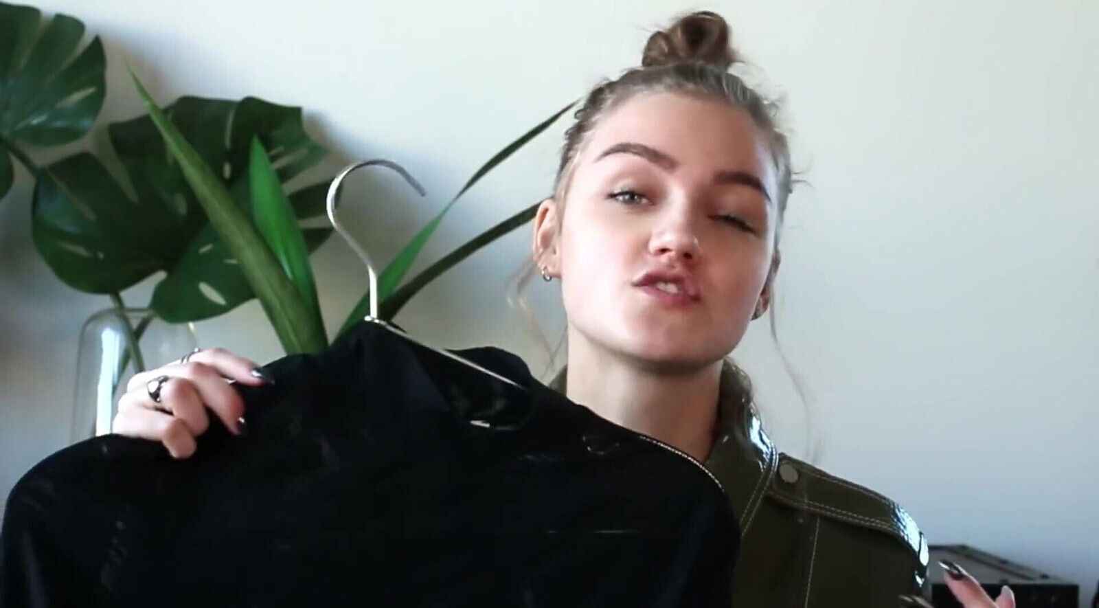 ASTRID OLSEN DANISH YOUTUBER WEARING VINYL