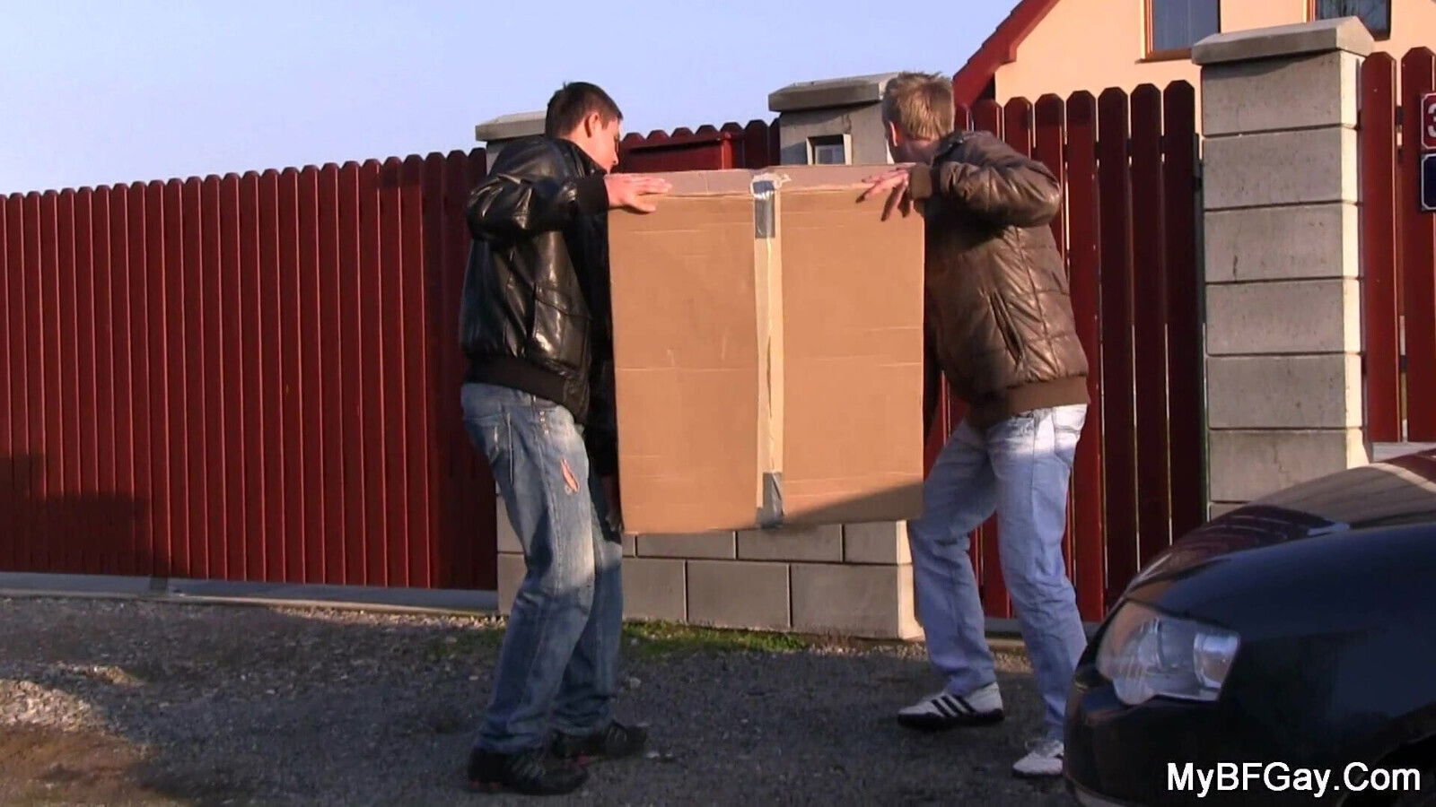 Girl finds gay boys fucking on the floor