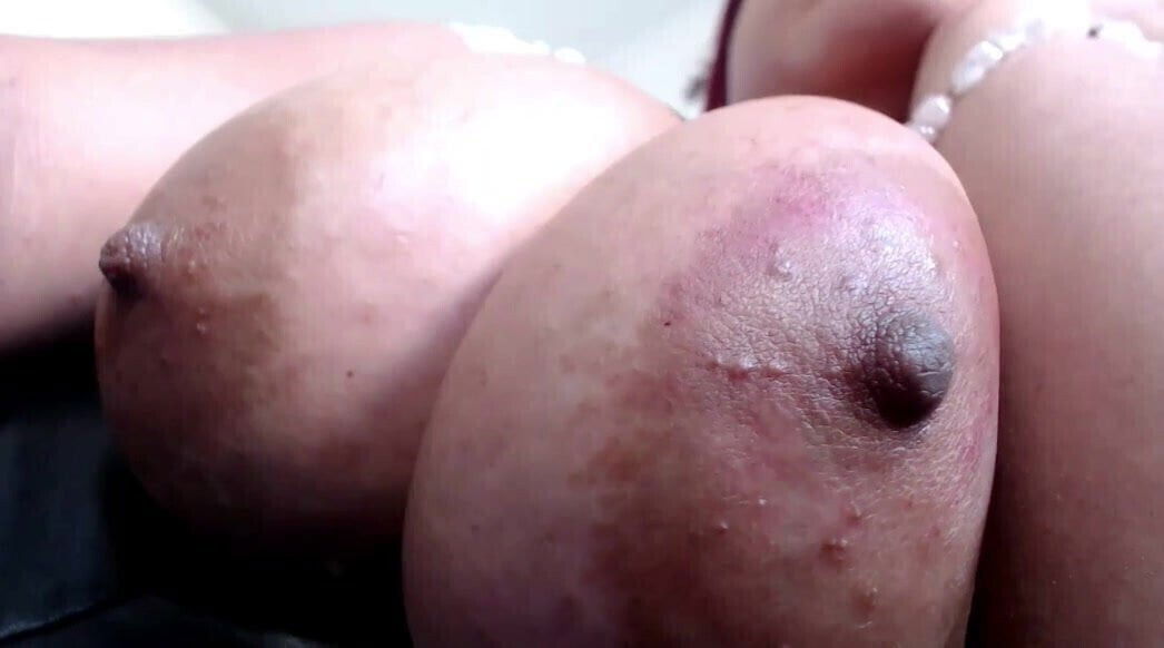 Huge tits up close, massive tits.