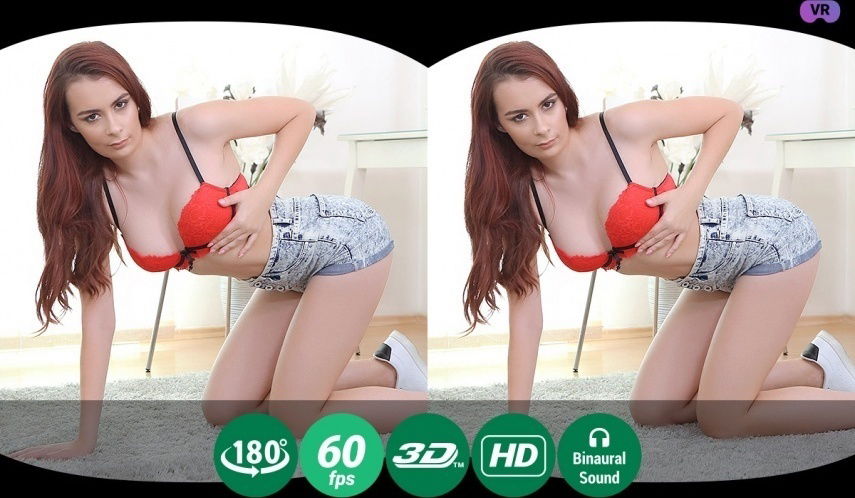 Foxxi Black in Naughty Brunette Climbs On Table - TMWVRNET