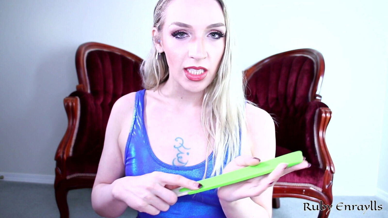 Mistress Ruby Femdom JOI & Sexy Ballbusting Instructions 