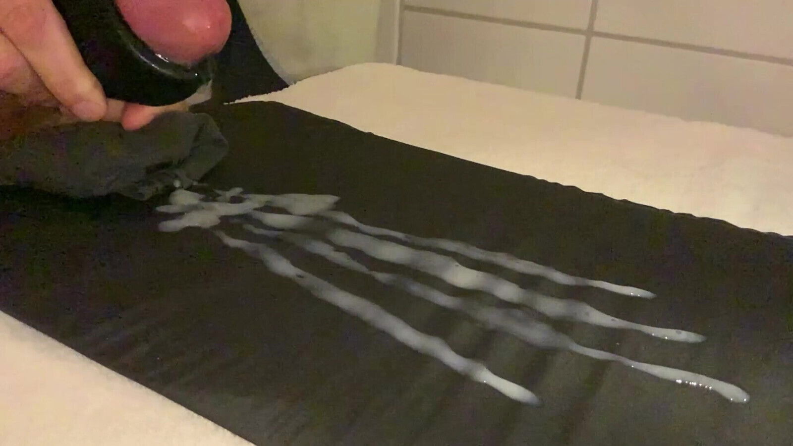 sensual cock play - huge load - & slowmo