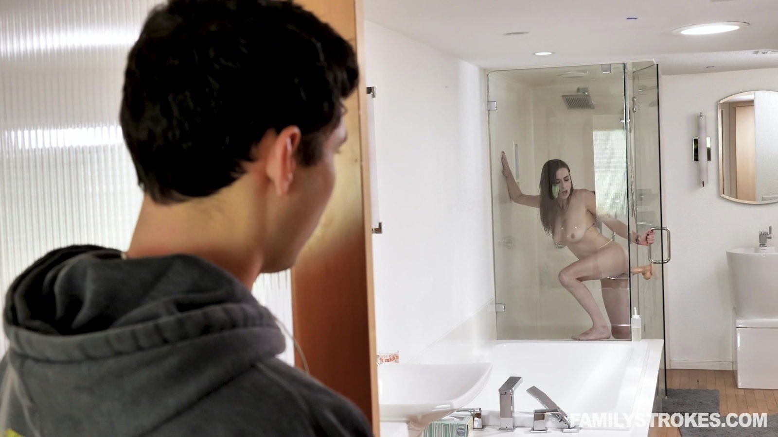 Hot Angel Ryder likes to play all dirty sex games in the bathroom