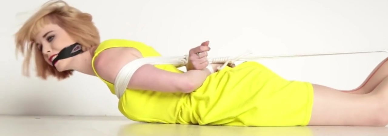 Mia Valentine in Yellow Dress Fun