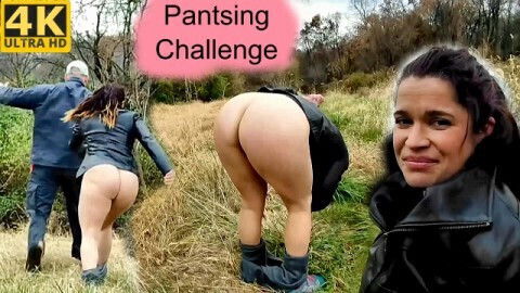 Pantsing Challenge Handcuffed