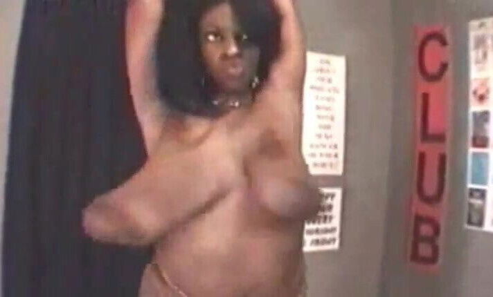 swinging her empty saggy udders