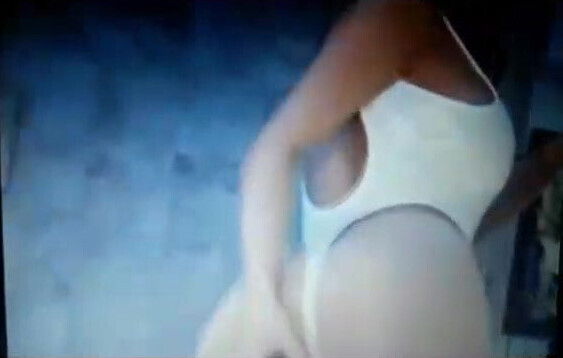 Crissy Moran White Leotard