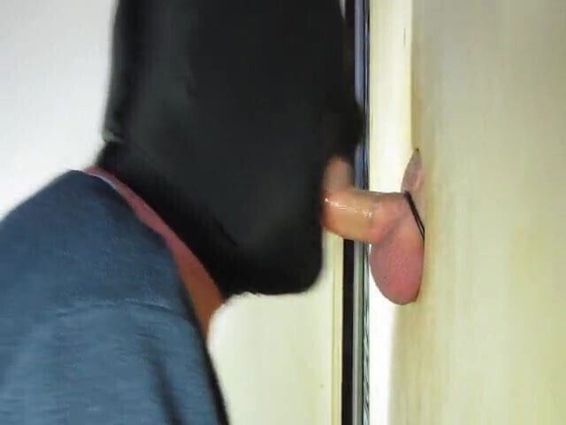 3some Gloryhole-BJ with Stranger - big loads - 