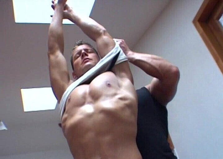 Boyfriend Caresses Hot Muscle Chest College Guy