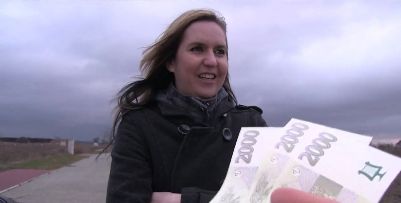 Lina Cors moves her panties for long and strong stranger's dick