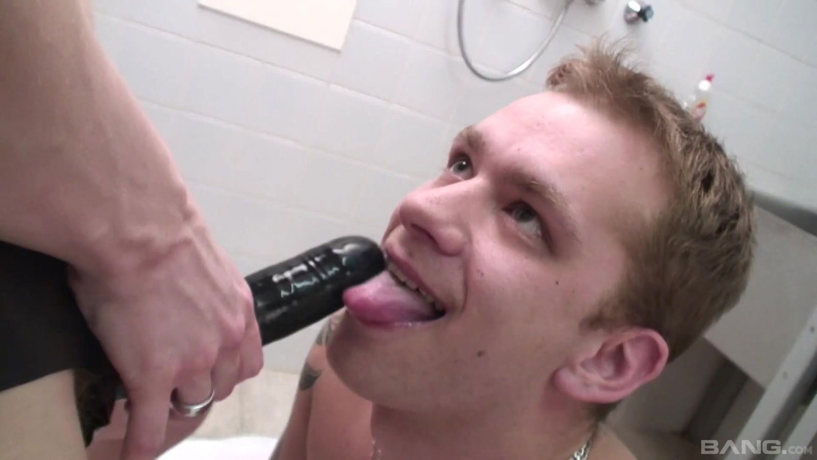 Rachel Dark uses black strapon fuck horny floor