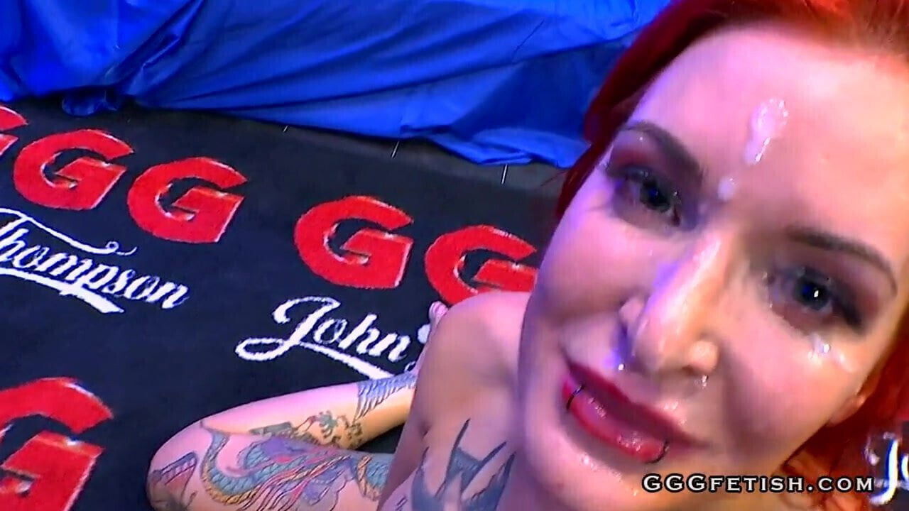 Facials bukkakes busty redhead alexxa vice