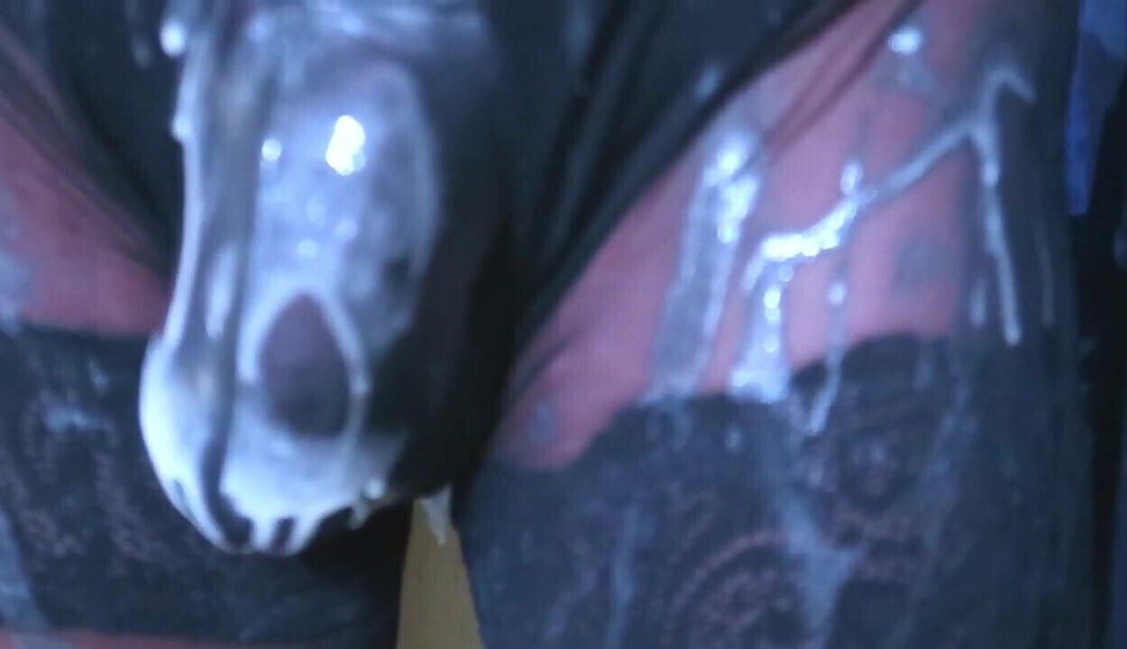Massive cumshots on clothing an inside panty
