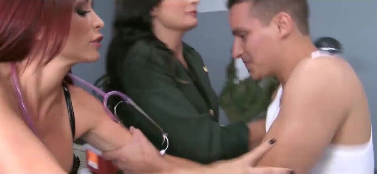 Army dudes have a good time with their sexy doctors