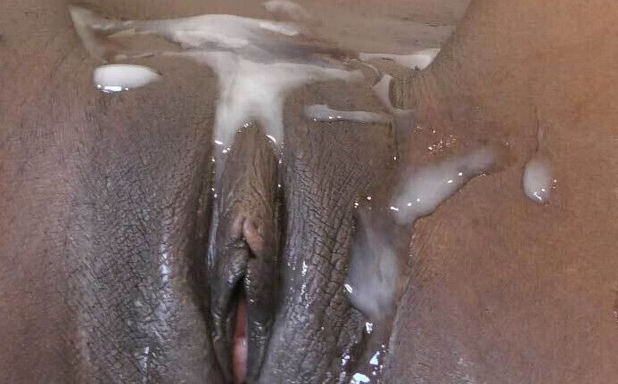 Chocolate pussy covered with thick