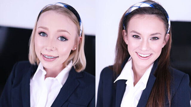 SCHOOLGIRLS ATHENA & ELLIE EILISH LEARN SWALLOW