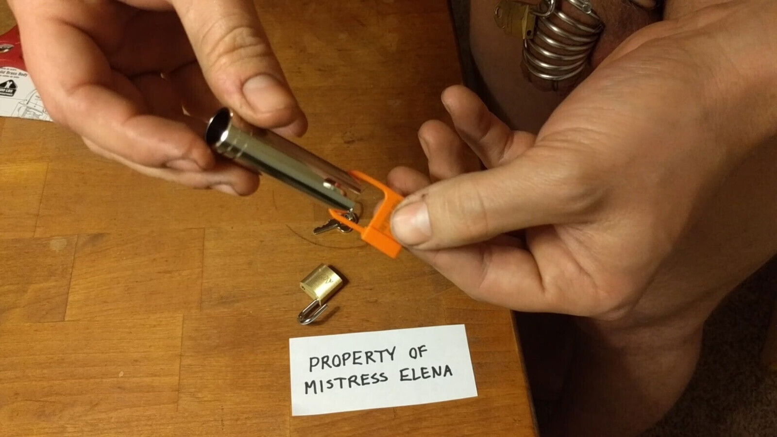 Locking up for Mistress Elena, Feb 18