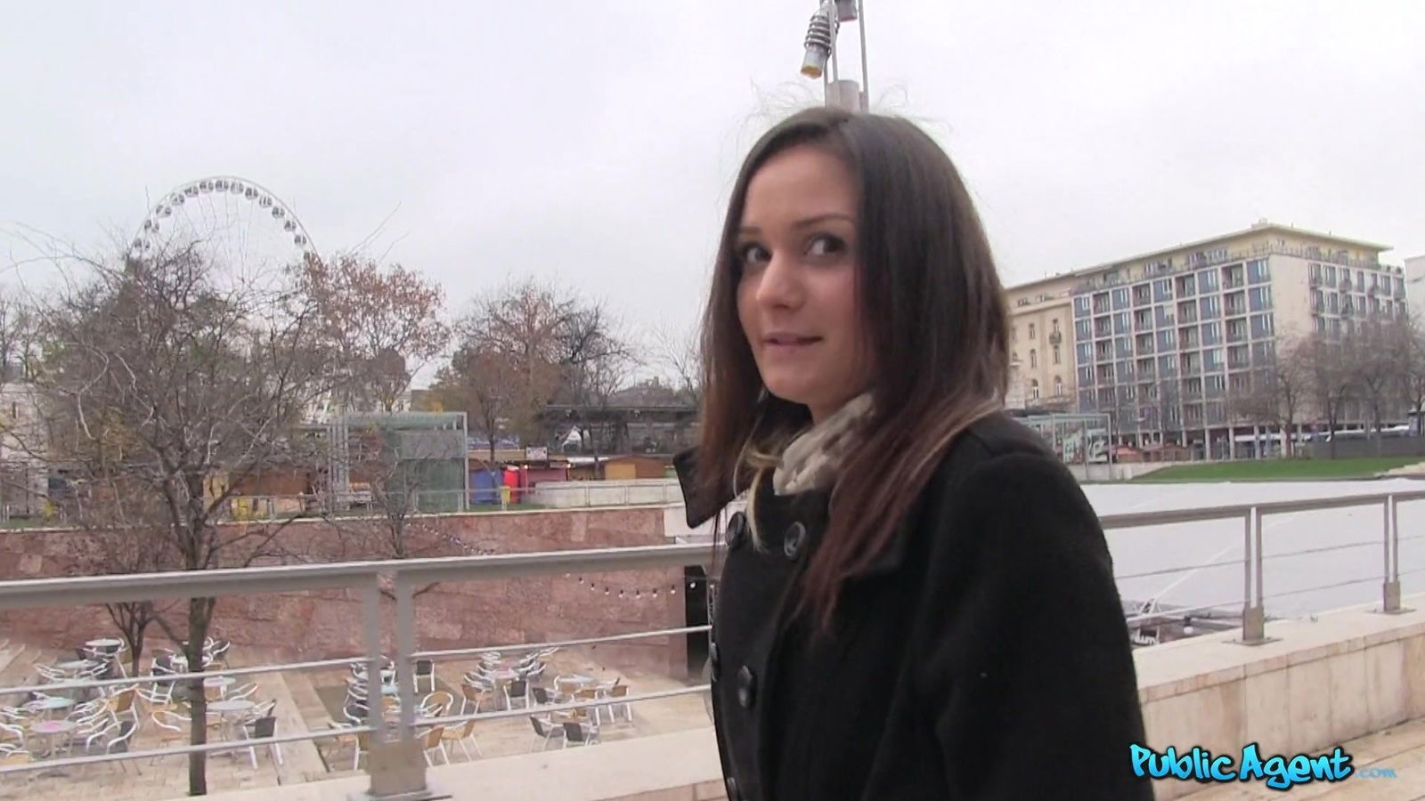 Anina Doublei takes money to get fucked in the public stair case