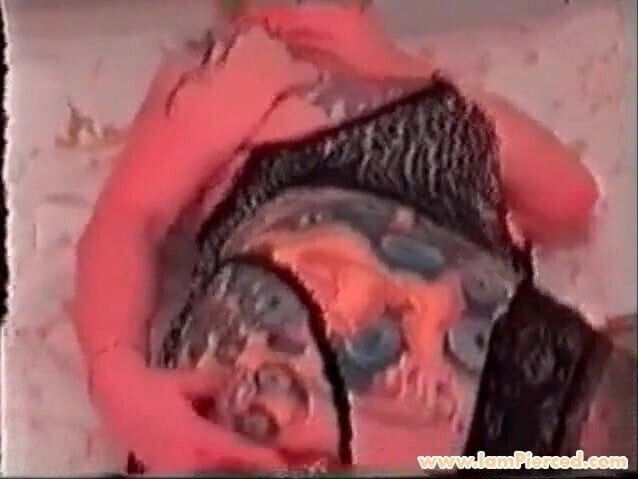 Pierced Mature with pussy nipple piercings