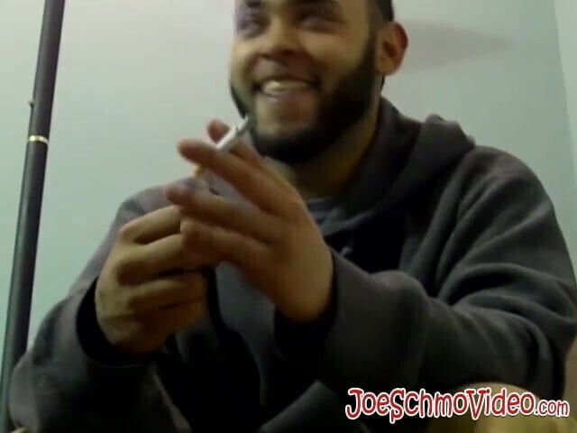 Hairy ebony homosexual sucked off while masturbating