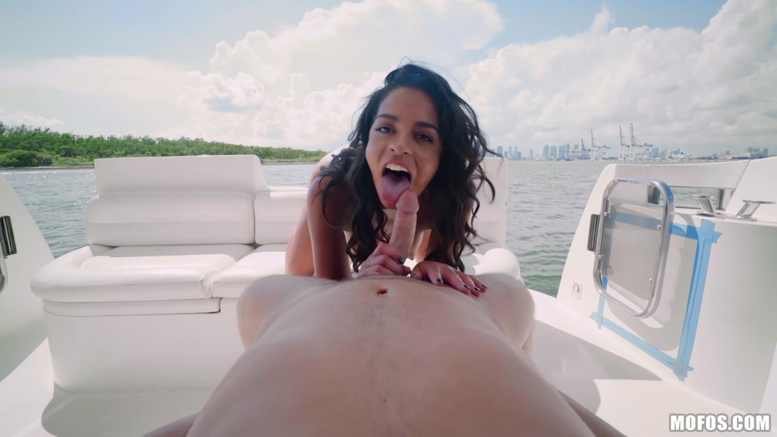 Boat trip comes with luxury and sex with the hottest babe