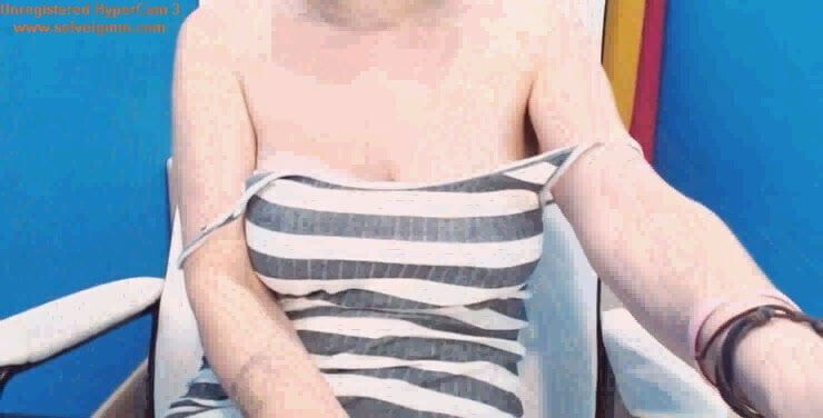 Girl show me ehr black sheer bra in her hand