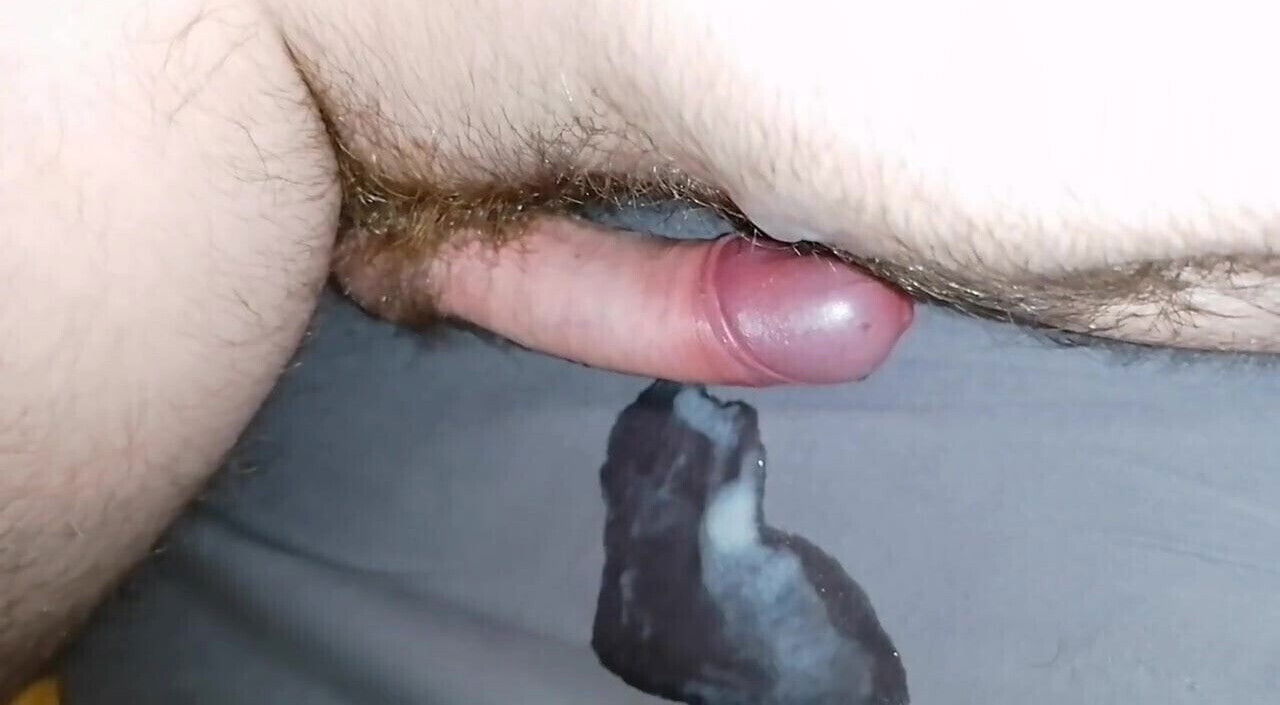 Closeup bed humping cum load 