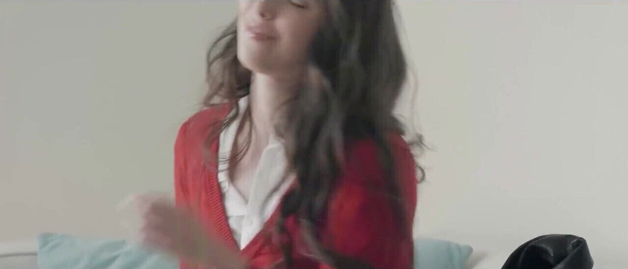 Seduced stunning brunette woman