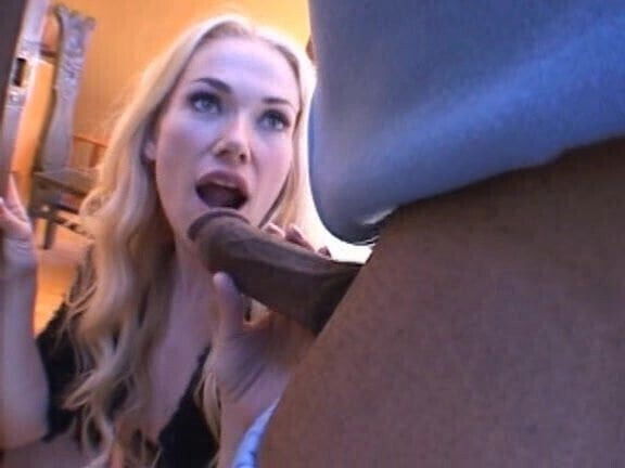 beautiful blonde whore sucks a BBC and takes it in her ass