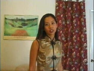 Beautiful oriental girl with long hair luscious