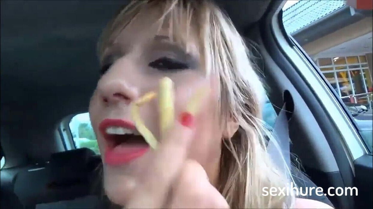 Blonde fucked parking