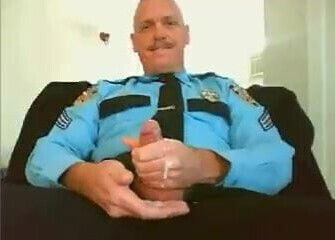 policeman lunchtime giving relaxed