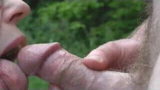 Outdoor Blowjob Swallow MILF