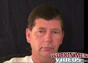 Mature guy wanking off vigorously after heartfelt talk