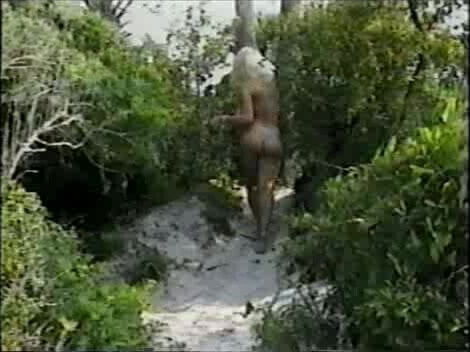 Busty Dusty alone touching herself jungle