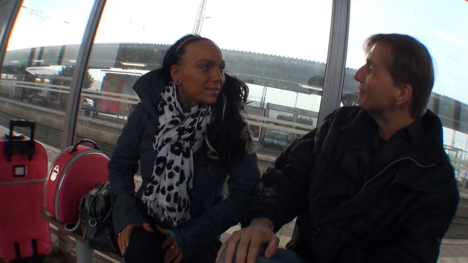 Cheap girl sweet talked into rough