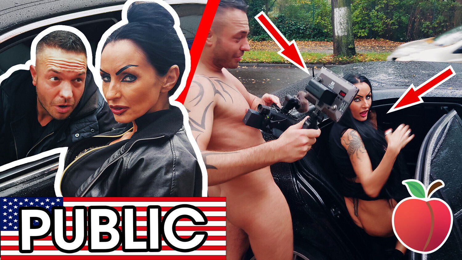 German goth SIDNEY DARK riding car! Dates66.com