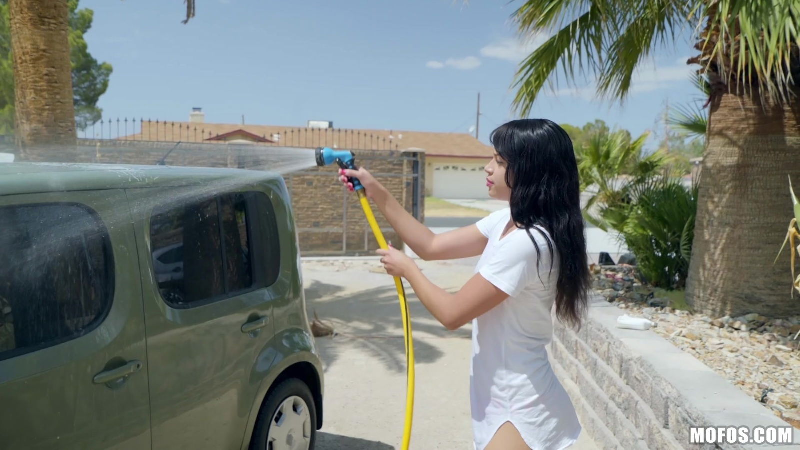 Horny films girlfriend Amethyst Banks during amateur