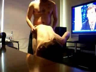 I had a chance to spank my amateur wife watching the TV