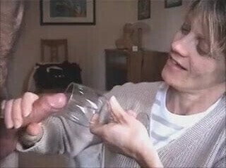 Wife Drinks Cum From a Glass