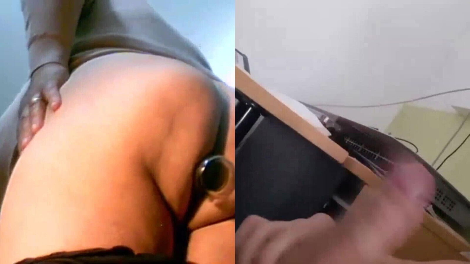 Antonella show bottle dildo under slip and Jeans