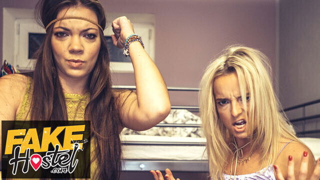 Fake Hostel Battle with noisy teens ends threesome