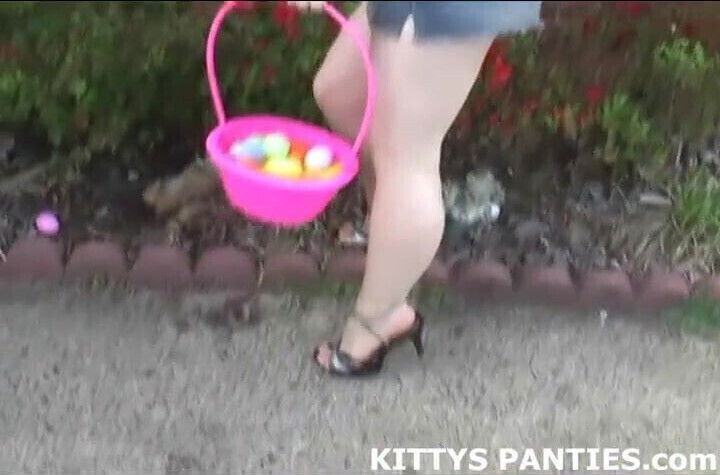 tiny skirt Easter hunting