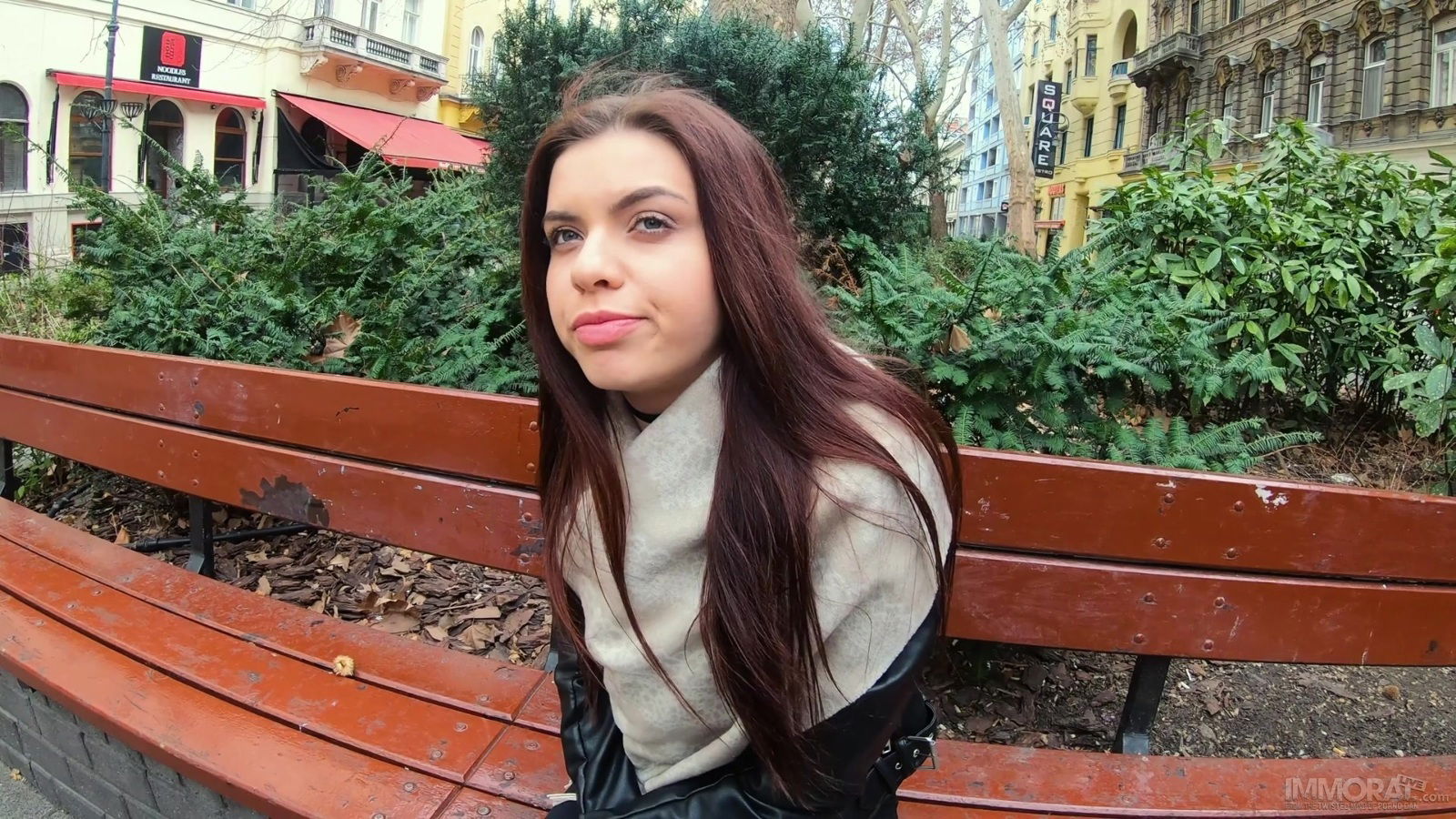 POV video of a stranger Emily Mayers riding and sucking a dick