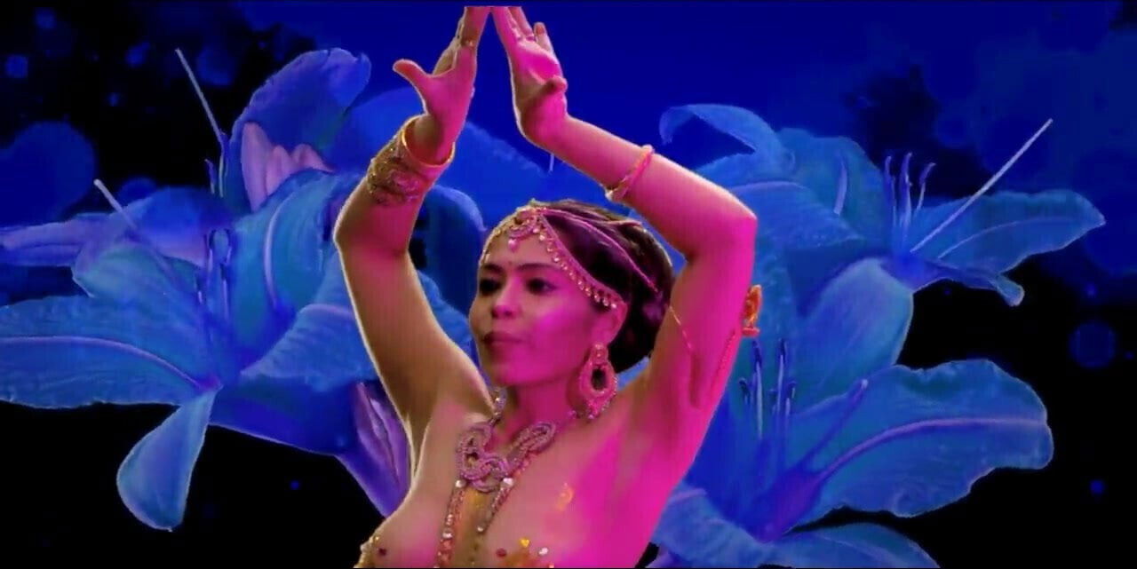 Nude art body painting dance