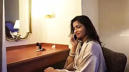 Maya rati Masturbation on bed in black dress with vibrator