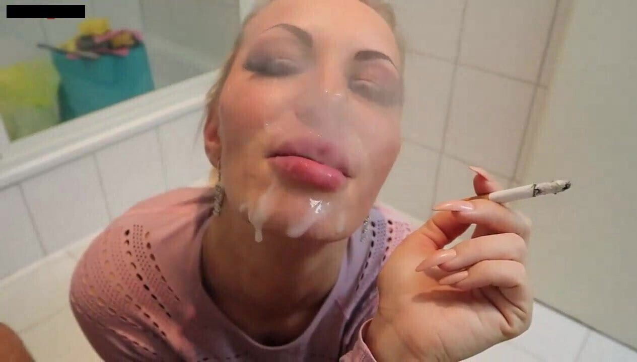 Sexy Deutsche Raucherin mach ihn in einer Minute abspritzen